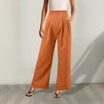 thumbnail image 2 of EDFBUYKRS Female Women Pants Casual Women's Pants Plus Size Casual Omen's Wide Leg Pants Work Business Casual Loose High Waisted Dress Palazzo Flowy Trousers Xl, 2 of 6