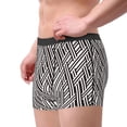 thumbnail image 3 of Kdxio Men's Boxer Briefs with Black White Stripes Print - Comfortable and Breathable Underwear for Everyday Wear, 3 of 7