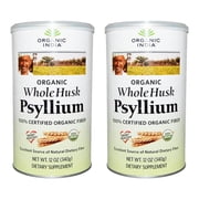 Organic India Org. Whole Husk Psyllium 12 oz ( 2 Pack )