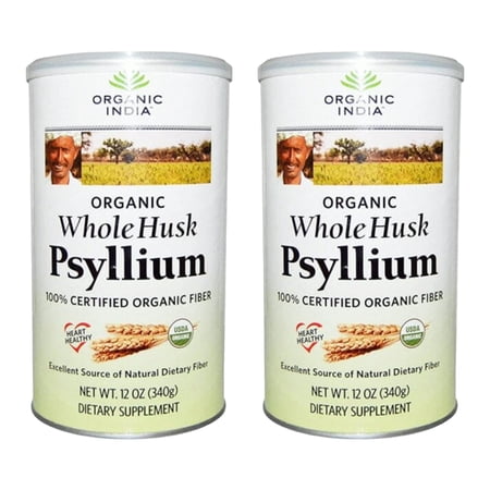 Organic India Org. Whole Husk Psyllium 12 oz ( 2 Pack )
