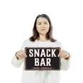 thumbnail image 3 of Snack Bar Street 10 Inch x 14 Inch Novelty Aluminum Metal Sign Open For Cravings Durable Weatherproof Perfect for Kitchens Cafes Stands Fun Gift for Families Hosts Foodies Crafted in, 3 of 6