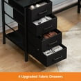 thumbnail image 2 of Satifur 66" L-Shaped Desk with Power Outlets, 4 Fabric Drawers & 2 Monitor Stands, Convertible Two Person Home Office Desk,Gray, 2 of 9