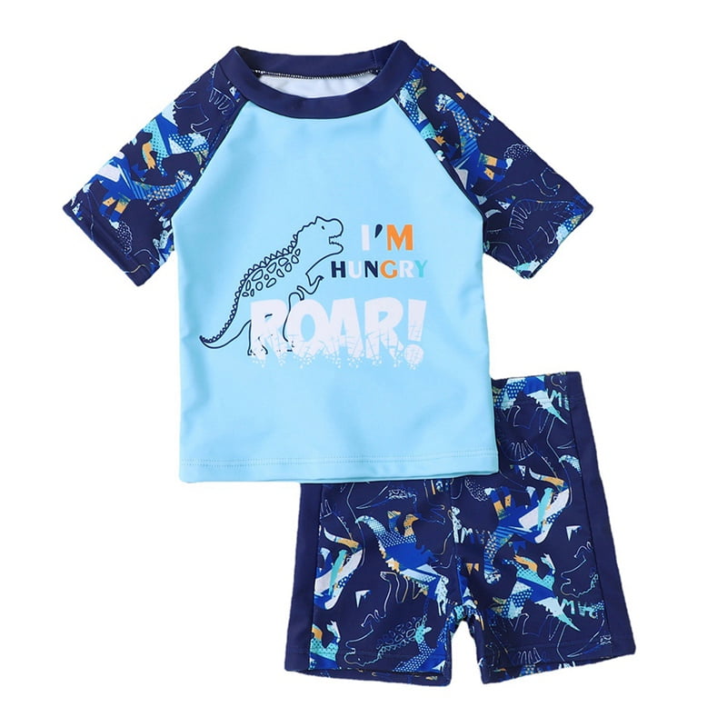 Toddlers and Baby Boys' Swimsuit Trunk and Rashguard Two Piece