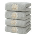 thumbnail image 4 of PALIFEUR Solid Color Cotton 4 Piece Bath Towels for Bathroom Beach Towels Thick Soft Absorbent Towels 13x30 inch Wash Cloths Embroidered Decorative Bathroom Towels, 4 of 10