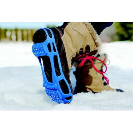 STABILicers Walk Stabilicers Ice Traction Cleat for Snow and Ice - X-Small, Blue - Lite Duty Serious Traction cleats for Boots and Shoe Ice (Best Boots For Walking On Ice)