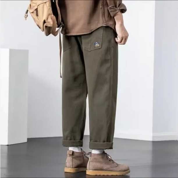 Pantalones casuales de pierna recta y holgados para hombre, pantalones cortos para la temporada de primavera y verano, estudiantes masculinos, novedad de 2023