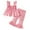 Pink, variant on REDARER Toddler Girls Sleeveless Solid Tops Ruffles Vest Pants Outfits,18-24 Months
