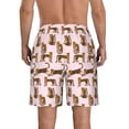 thumbnail image 3 of Kdxio Leopard Print Pattern Mens Casual Shorts - Drawstring Summer Beach Sports Shorts for Men, 3 of 9