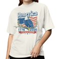 thumbnail image 2 of Smartprints America 1776 2026 Women's T-Shirt Off White, Cotton, S, 2 of 4
