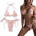thumbnail image 2 of Strappy Bikini Swimsuit Floral: 2PCS Soft Bathing Suit Beach Swimwear for Ladies, 2 of 10