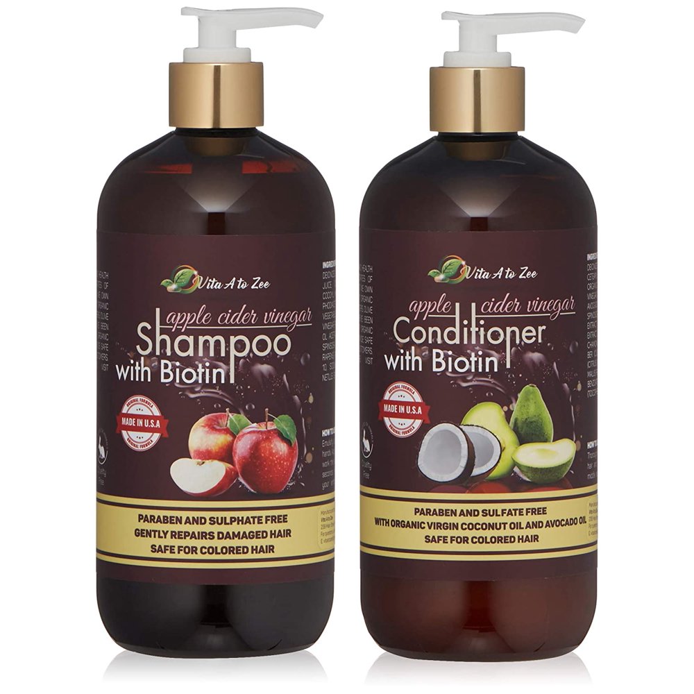Apple Cider Vinegar & Biotin Shampoo & Conditioner Infused with Aloe