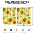 thumbnail image 2 of Sunflower Blackout Curtains 52x63 Inch Rod Pocket 2 Panels, Cheerful Drapes for Country Style Bedroom Windows, 2 of 2