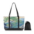 thumbnail image 7 of FORMRS Canvas Laptop Tote Bag for Women with 15.6" Computer Compartments Shoulder Handbag, Beige Tree, 7 of 7