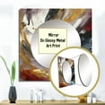 thumbnail image 3 of Designart "Smooth Euphoria Abstract Gold Black Blue II" Abstract Painting Square Mirror Wall Decor Modern - Large Multicolor Square Bathroom Mirror - Square Printed Wall Mirror Art, 3 of 5