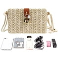 thumbnail image 6 of Handwoven Cotton Straw Shoulder Bag Crochet Tassel Beach Bohemian Purse for Women, 6 of 6