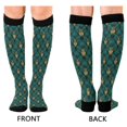 thumbnail image 4 of FORMRS Womens Knee High Socks Casual Long Thick Travel Daily Wear, 1 Pair, Green Abstract Pattern, 4 of 6