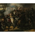 thumbnail image 2 of Jean-Victor Schnetz 24x20 Black Ornate Framed Double Matted Museum Art Print Titled: The Death of General Colbert (C. 1809-1810), 2 of 5