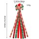 thumbnail image 3 of Lazo de corona para la parte superior del árbol de Navidad, cinta floral estampada con basura para la parte superior del árbol de Navidad para decoraciones del árbol de Navidad, corona, puer, 3 of 5