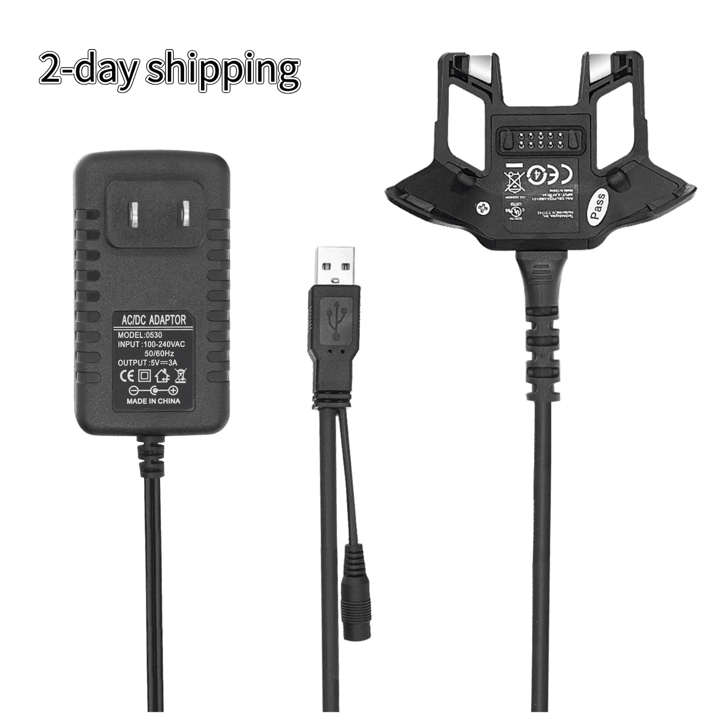 Charging Cable for Zebra Motorola TC70 TC75 Scanner USB Charger Cable with Adapter CBL-TC7X-USB1-01 for TC72 TC77 Scanner