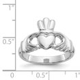 thumbnail image 3 of 10k White Gold Claddagh Ring Celtic, 3 of 10