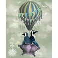 thumbnail image 2 of Fab Funky 20x24 Black Ornate Wood Framed with Double Matting Museum Art Print Titled - Flying Penguins, 2 of 4