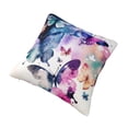 thumbnail image 3 of YFYANG Square Decorative Throw Pillow Case (Without Pillow Insert), Colorful Watercolor Butterfly Bedroom Sofa Car Cushion Cover, 26"x26", 3 of 9