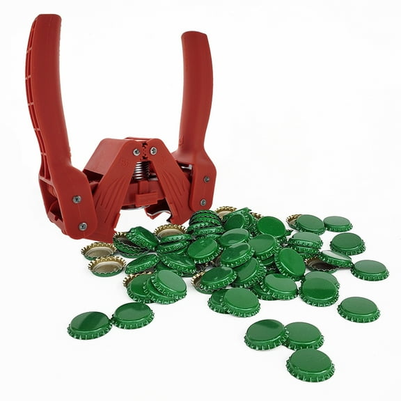 The Red Beauty Bottle Capper With Green Oxygen Barrier Crown Caps-144 Count