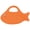 Orange, variant on TPU Fish Shape Jelly Handbag Transparent Orange 38x7.5x16cm
