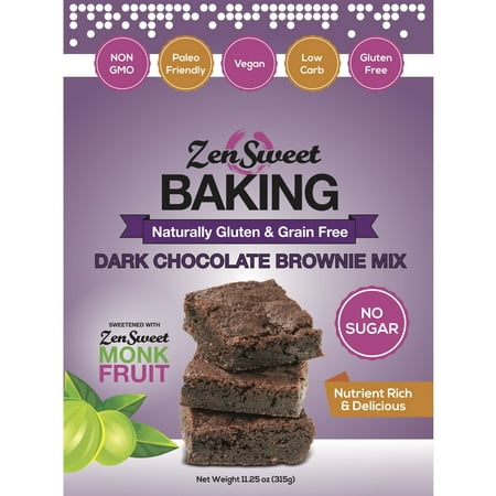 ZenSweet Dark Chocolate Brownie Almond Flour Mix 11.25 (Best Vegan Brownie Mix)