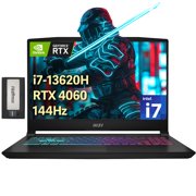 MSI Katana 15.6" FHD 144Hz Gaming Laptop, Intel i7-13620H, NVIDIA GeForce RTX 4060 8GB, 16GB DDR5, 1TB PCIe SSD, 4-Zone RGB Keyboard, Webcam, Wi-Fi 6, Win 11 Pro, Black, 256GB Docking Station Set
