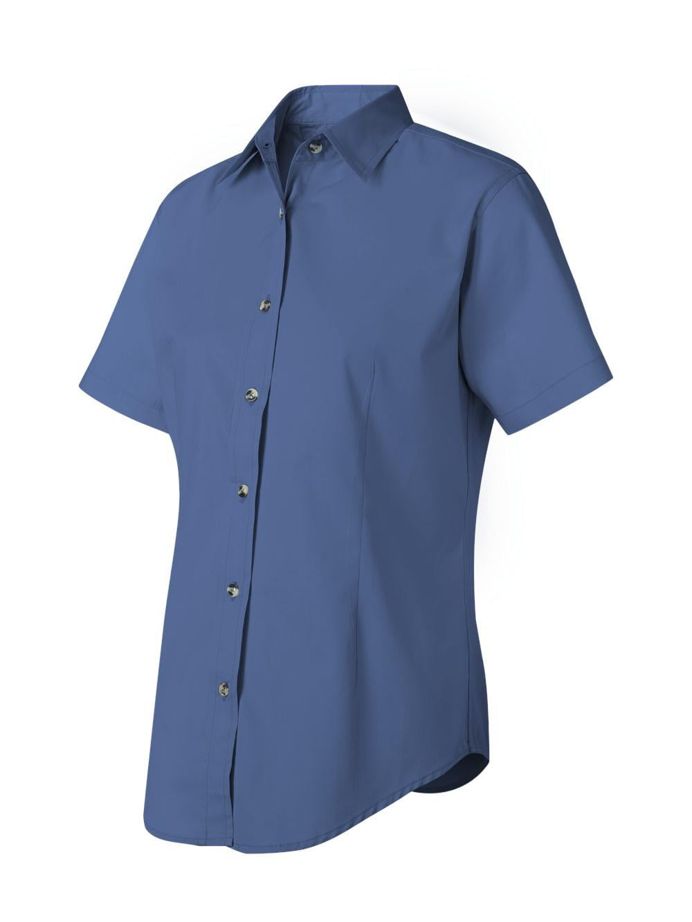 Details about   PRIMA Mens Short Sleeved Shirt Mid Blue Epaulettes Corporate Business Office 