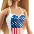 thumbnail image 3 of Barbie Doll, Blonde, in Swimsuit with US Flag Barbie -, 3 of 6
