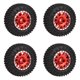 thumbnail image 4 of Juego de llantas y neumáticos RC, 4 neumáticos de goma RC delanteros traseros de 55 mm Neumáticos de goma delanteros traseros RC construidos para durar, 4 of 8