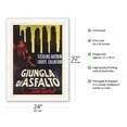 thumbnail image 2 of The Asphalt Jungle (Giungla Di Asfalto) - Starring Sterling Hayden Director John Huston - Vintage Italian Film Movie Poster by C. Previtera c.1950 - Japanese Unryu Rice Paper Art Print 24 x 32 in, 2 of 4