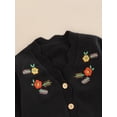 thumbnail image 5 of Franhais Baby Girl Knitted Cardigan with Flower Embroidery, Single Breasted Sweet Spring Clothing, 5 of 8