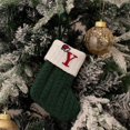 thumbnail image 1 of Home Decor Christmas Stockings With Initials Large Embroidered Letter Knit Red White Christmas Stocking For Family Holiday Decorations And Xmas Tree Fireplace, 1 of 4