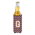thumbnail image 2 of Carolines Treasures CJ1060-QMUK Letter Q Chevron Blue and Orange Ultra Beverage Insulators for slim cans  Slim Can, 2 of 2