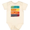 thumbnail image 3 of Inktastic Nail Tech Eat Sleep Nail Art Repeat Boys or Girls Baby Bodysuit, 3 of 5