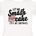 thumbnail image 4 of Inktastic Let Me Smash Cake Its My Birthday Girls Long Sleeve Baby Bodysuit, 4 of 5