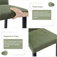 thumbnail image 5 of VECELO Upholstered Dining Chairs, Modern PU Leather High Back Chair with Wood Legs for Kitchen, Living Room, Set of 2, Dark Green, 5 of 10