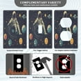 thumbnail image 3 of Yayeee Blank Wall Plate Cover 1-Gang 4.5"x2.7" Home Unused Decorative Outlet, Astronaut Space, 3 of 7