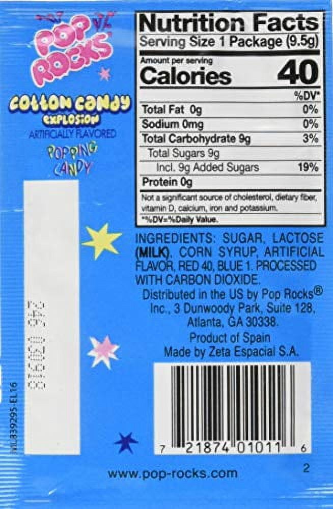 Pop Rocks Cotton Candy Explosion Popping Candy - .33-oz. Package