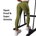 thumbnail image 4 of Ciana Best Workout Butt Lifting Leggings Seamless Scrunch Butt Leggings for Women, Tummy Control, Highwasted Yoga Pants Olive - XL, 4 of 4