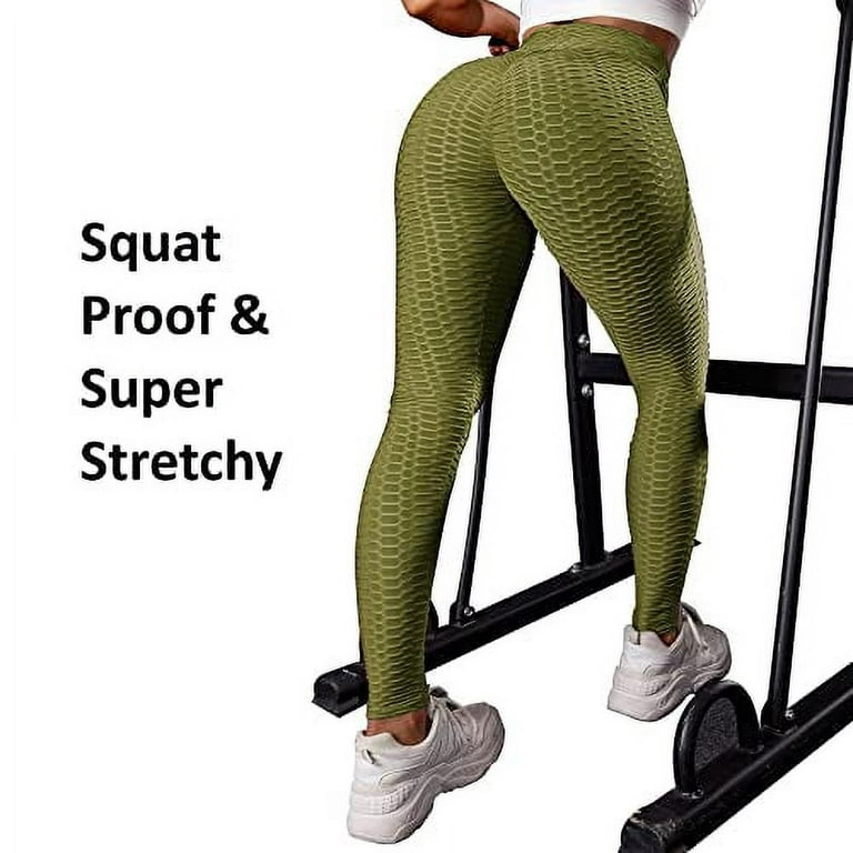 Ciana Best Workout Butt Lifting Leggings Seamless Scrunch Butt Leggings for  Women, Tummy Control, Highwasted Yoga Pants Olive - 3XL