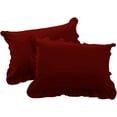 thumbnail image 1 of Egyptian Cotton Euro Sham 20X20 Size Pillow Covers Ruffle 600 Thread Count Sateen Ultra Soft Long Stable Cotton Comfortable Bed Pillow Cover (Set of 2, Burgundy), 1 of 5