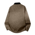 thumbnail image 4 of Crop Jackets for Men Jerdar Men's Color-blocked Lapel Zip-up Snap Button Zip-up Pocket Long-sleeved Coat Top, 4 of 9