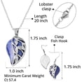 thumbnail image 5 of Blue Lapis Lazuli Costume Jewelry Set Leaf Floral Earrings for Women Necklace Stainless Steel Size 20" Birthday Christmas Gifts for Women, 5 of 9