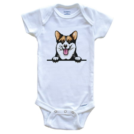 

Pembroke Welsh Corgi Dog Breed Cute One Piece Baby Bodysuit 6-9 months white