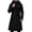 Black, variant on Hulanddfd Men's Faux Leather Trench Coat Hooded Zip Up Long Windbreaker Casual Fall Winter Outerwear