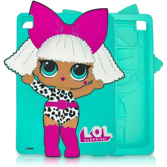 L.O.L. Surprise! iPad Silicone Back Case Cover, Anti Slip Rubber Protective Skin Soft Bumper for Kids iPad 9th (2021)/8th (2020)/7th (2019) Gen (Diva)